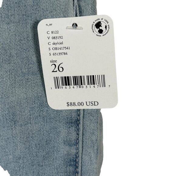 Free People We The Free Jett Low Rise Blue Fares Jeans Denim Stretch Size 26 NWT - Picture 3 of 8
